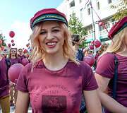Mokslų metų pradžios studentų eisena Gedimino pr. 