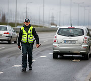Kelių policijos dieninis reidas Vilniaus vakariniame aplinkkelyje