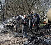 &Scaron;alčininkų rajone, Krakūnų kaime kilęs gaisras sunaikino apie 20 pastatų