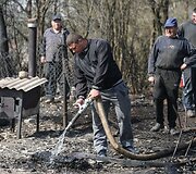 &Scaron;alčininkų rajone, Krakūnų kaime kilęs gaisras sunaikino apie 20 pastatų