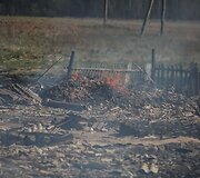 &Scaron;alčininkų rajone, Krakūnų kaime kilęs gaisras sunaikino apie 20 pastatų