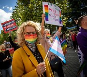 Au&scaron;rinė Armonaitė LGBT eitynėse &bdquo;Kaunas Pride&ldquo; 