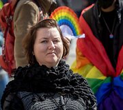 Monika O&scaron;mianskienė LGBT eitynėse &bdquo;Kaunas Pride&ldquo; 