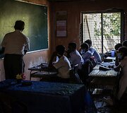 Pamoka Madhuwa kaimelio mokykloje