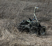 Ukrainos kari&scaron;kių naudojamas robotas