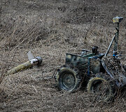 Ukrainos kari&scaron;kių naudojamas robotas