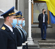 Lietuvos politikų delegacija vie&scaron;i Ukrainoje