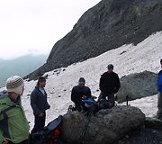 Audrius Peseckas (antras i&scaron; kairės), Kaukazo kalnai, Sakartvelas, 2008 m.