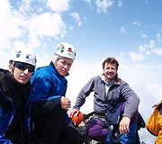 Audrius Peseckas (de&scaron;inėje), Kaukazo kalnai (Sakartvelas, 2008 m.)