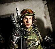 Filmo "Rytų frontas" režisierius Jevgenas Titarenko Rusijos - Ukrainos kare 2015 m.