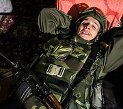 Filmo "Rytų frontas" režisierius Jevgenas Titarenko Rusijos - Ukrainos kare 2015 m.