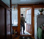 Žiema Romualdo ir Antaninos sodyboje Musteikoje