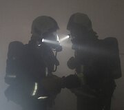 Vilniuje, buvusios įmonės &bdquo;Audėjas&ldquo; teritorijoje, vyko kontrolinės taktinės ugniagesių gelbėtojų pratybos. 