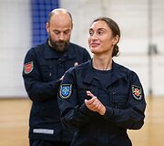 2026 m. spalio 16 d. Ugniagesių gelbėtojų mokykloje prisiekė būsimi ugniagesiai - NM-2026/180 grupės kursantai