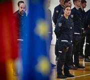 2026 m. spalio 16 d. Ugniagesių gelbėtojų mokykloje prisiekė būsimi ugniagesiai - NM-2026/180 grupės kursantai