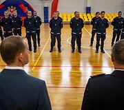 2026 m. spalio 16 d. Ugniagesių gelbėtojų mokykloje prisiekė būsimi ugniagesiai - NM-2026/180 grupės kursantai