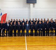 2026 m. spalio 16 d. Ugniagesių gelbėtojų mokykloje prisiekė būsimi ugniagesiai - NM-2026/180 grupės kursantai