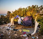Migrantai ruo&scaron;iasi plaukti per i&scaron;orinę Europos sąjungos sieną