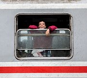 Migrantų portretai Tovarniko (Kroatija) geležinkelio stotyje
