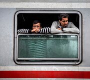 Migrantų portretai Tovarniko (Kroatija) geležinkelio stotyje