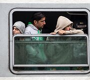 Migrantų portretai Tovarniko (Kroatija) geležinkelio stotyje