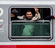 Migrantų portretai Tovarniko (Kroatija) geležinkelio stotyje