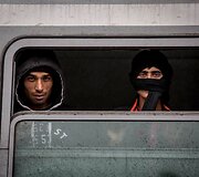 Migrantai Tovarniko (Kroatija) geležinkelio stotyje