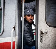 Migrantai Tovarniko (Kroatija) geležinkelio stotyje