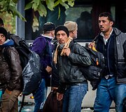 Migrantai Tovarniko (Kroatija) geležinkelio stotyje