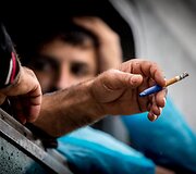 Migrantai Tovarniko (Kroatija) geležinkelio stotyje