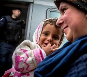 Migrantai Tovarniko (Kroatija) geležinkelio stotyje