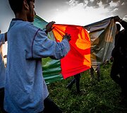 Idomeni pabėgėlių stovykloje &scaron;venčiamas Nauruzas - persų naujieji metai
