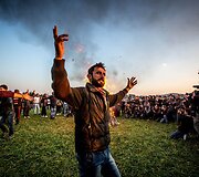 Idomeni pabėgėlių stovykloje &scaron;venčiamas Nauruzas - persų naujieji metai