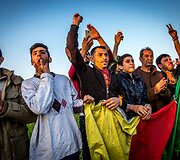 Idomeni pabėgėlių stovykloje &scaron;venčiamas Nauruzas - persų naujieji metai