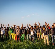Idomeni pabėgėlių stovykloje &scaron;venčiamas Nauruzas - persų naujieji metai
