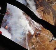 &bdquo;Gairelitoje&ldquo; kilusio gaisro vaizdas i&scaron; sraigtasparnio