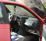 Palangoje Sodų gatvėje sudegė automobilis
