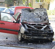 Palangoje Sodų gatvėje sudegė automobilis