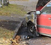 Palangoje Sodų gatvėje sudegė automobilis