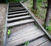 Remontuojami Kalnų parko laiptai