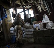 Ukrainiečių kari&scaron;kių prie&scaron;akinė pozicija "Butovka"  &scaron;alia Donecko