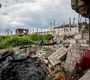 Ukrainiečių kari&scaron;kių prie&scaron;akinė pozicija "Butovka"  &scaron;alia Donecko