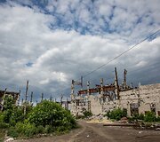 Ukrainiečių kari&scaron;kių prie&scaron;akinė pozicija "Butovka"  &scaron;alia Donecko