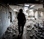 Ukrainiečių kari&scaron;kių prie&scaron;akinė pozicija "Butovka"  &scaron;alia Donecko