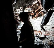 Ukrainiečių kari&scaron;kių prie&scaron;akinė pozicija "Butovka"  &scaron;alia Donecko