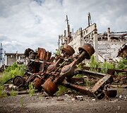 Ukrainiečių kari&scaron;kių prie&scaron;akinė pozicija "Butovka"  &scaron;alia Donecko