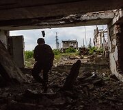 Ukrainiečių kari&scaron;kių prie&scaron;akinė pozicija "Butovka"  &scaron;alia Donecko