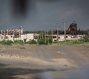 Ukrainiečių kari&scaron;kių prie&scaron;akinė pozicija "Butovka"  &scaron;alia Donecko
