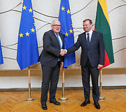 Ministras pirmininkas Saulius Skvernelis  susitinka su Europos Komisijos pirmininko pirmuoju pavaduotoju Fransu Timmermansu