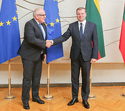 Ministras pirmininkas Saulius Skvernelis  susitinka su Europos Komisijos pirmininko pirmuoju pavaduotoju Fransu Timmermansu
